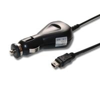 vhbw Câble de charge prise allume-cigare mini-USB 12V 2.0 A compatible avec Becker Traffic, Ready, Navigon - antenne TMC intégrée noir 90 cm