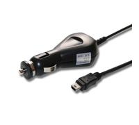 vhbw Câble de charge prise allume-cigare mini-USB 12V 2.0 A compatible avec TomTom One, TomTom Go - antenne TMC intégrée noir 90 cm