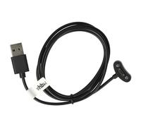 vhbw Câble de Charge USB Compatible avec Mobvoi TicWatch Pro 3 Ultra, Pro X smartwatch, Montre de Fitness - Station de Charge, Noir, 100 cm