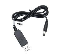 vhbw Câble de charge USB vers fiche DC creuse 5,5 x 2,5 mm - 5 V / 2 A vers 12 V / 0,7 A pour routeur, disque dur externe, enceinte Bluetooth, etc.