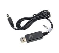 vhbw Câble de charge USB vers fiche DC creuse 5,5 x 2,5 mm - 5 V / 3 A vers 9 V / 1 A pour routeur, disque dur externe, enceinte Bluetooth, etc.