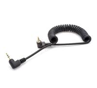 vhbw Câble de déclenchement à distance compatible avec Canon EOS Rebel T6s, Rebel T6i appareil photo, reflex - Câble de connexion spiralé, 90 cm