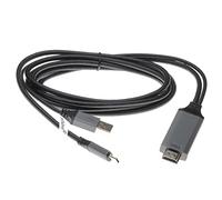 vhbw Câble de données 2 en 1 HDMI vers USB (câble Y USB C 3.1 + USB A 2.0 vers Prise HDMI) par ex Compatible avec Huawei Mate 10-2m