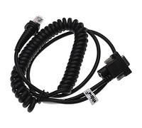 vhbw Câble de données RJ45 mâle vers Prise RS232 Remplacement pour Datalogic 90A051935, CAB-362 pour Lecteur Code-Barres - Cordon spiralé, 3 m Noir