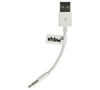 vhbw Câble de données USB câble de chargement compatible avec Dr. Dre Beats Wireless lecteur MP3 - blanc, 10 cm