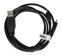 vhbw Câble de données USB compatible avec Nokia 2710 Navigation Edition, 5130 XpressMusic, 3720 Classic, 3600 SLIDE, 3120 Classic téléphone - noir
