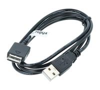 vhbw câble de données USB (type A sur lecteur MP3) câble de chargement compatible avec Sony Walkman BINWZ-A815, NW-A808 lecteur MP3 - noir, 150cm