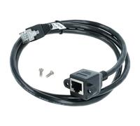 vhbw Câble d'extension LAN Ethernet Cat6 Rallonge RJ45 mâle vers femelle RJ 45 1m avec trous de vis de montage sur panneau; noir