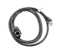 vhbw Câble d'extension LAN Ethernet Cat6 Extension RJ45 Plug to Socket RJ45 1.5m avec bride de montage noir
