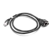 vhbw Câble d'extension LAN Ethernet Cat6 Rallonge RJ45 mâle vers femelle RJ 45 1m avec trous de vis de montage sur panneau; noir