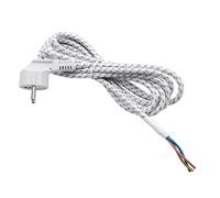 vhbw Câble électrique universel, connexion électrique pour fer à repasser (2.80m) - flexible, robuste avec prise de schuko et raccords de câbles