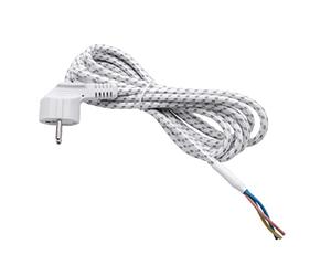 vhbw Câble électrique universel, connexion électrique pour fer à repasser (2.80m) - flexible, robuste avec prise de schuko et raccords de câbles