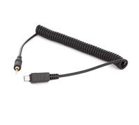 vhbw Câble flash photo compatible avec Olympus OM-D E-M1, E-M10, E-M5, E-M5II DSLR - 125cm, en spiralé