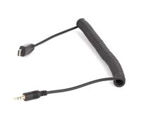 vhbw Câble flash photo compatible avec Sony Alpha A3000, A5000, A5100, A58, A6000, A6300, A6500, A7 DSLR - 120cm, en spiralé