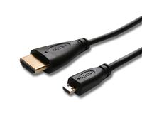 vhbw Câble HDMI, Micro HDMI à HDMI 1.4 m compatible avec Tablettes, Smartphones, appareils photo