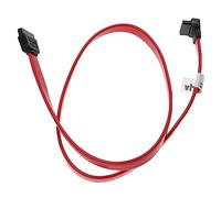 vhbw Câble SATA III droit vers coudé à 90° pour disque dur - Câble de connexion, 11,3 cm noir/rouge
