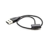 vhbw Câble USB Compatible avec Fitbit Ionic smartwatch, Montre de Fitness - Station de Charge, Noir, 30 cm
