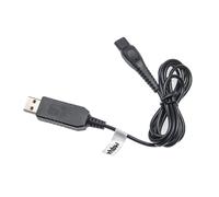 vhbw Câble USB de charge compatible avec Philips HQ8885, HQ8890, HQ8893, HQ8894, HQ9020, HQ9070, HQ9080 rasoir - Câble d'alimentation, 100 cm, noir