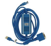 vhbw Câble USB de programmation compatible avec Allen Bradley MicroLogix SLC 5/02, SLC 5/04, SLC 5/03, SLC 5/01 radio + CD de pilotes, bleu