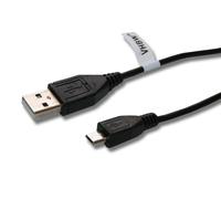 vhbw Câble USB/Micro USB, 1 m, noir, compatible avec Sony NEX-F3, NEX-VG30, PXW-FS5, PXW-X70, PXW-Z90T, PXW-Z90V, SLT-A58