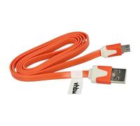 vhbw Câble USB - Micro USB, 1 mètre, orange, compatible avec JBL Flip, Flip 2, Flip 3, Go, Reflect
