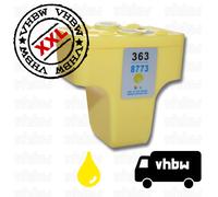 vhbw cartouche d'encre compatible jaune pour HP 02, 363, C8773EE