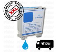 vhbw Cartouche d'encre Cyan compatible avec HP Officejet Pro K5300, K5400, K5400dn, K550, K550DTN imprimante (compatible, XL, 28 ml + puce)