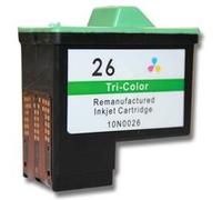 vhbw Cartouche d'encre Cyan/Magenta/Jaune remplacement pour Lexmark 10N0026, 10N0227, 26, 27 (rechargeable, 12 ml) G