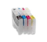 vhbw Cartouches d'encre Vide Multicouleurs Compatible avec Brother DCP-165C, DCP-163C, DCP-145C imprimante CISS (compatiblepack de 4)