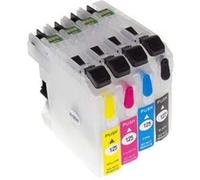 vhbw Cartouches d'encre vide multicouleurs compatible avec Brother MFC-J6720DW, MFC-J6920DW imprimante CISS (compatiblepack de 4, + puce) G