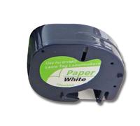 vhbw cassette à bande cartouche 12mm noir sur blanc pour imprimante d?étiquette Dymo LetraTag Plus 2000, LT-100H, LT-100T, XM remplace 91200, S0721520