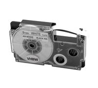 vhbw cassette cartouche 9mm noir sur blanc pour imprimante d?étiquette comme Casio XR-9GWE