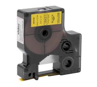vhbw cassette cartouche 9mm noir sur jaune pour imprimante d?étiquette comme Dymo 18431