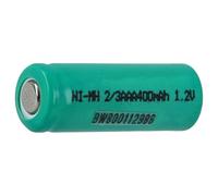 vhbw Batterie 2/3AAA NI-MH 400mAh (1.2V) Flattop pour la Fabrication de modèles, éclairage Solaire, téléphone, etc.