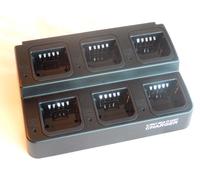 vhbw Chargeur 6 compartiments compatible avec Icom IC-F40GS, IC-F3GS, IC-F3GT batteries de radio - Socle + Alimentation, 8 - 15 V