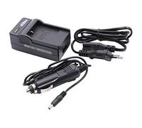 vhbw Chargeur Accus Compatible avec Casio Exilim EX-Z30, EX-Z300BK, EX-Z300 caméra caméscope Action-cam + câble de Voiture + témoin de Charge 4,2 V