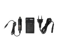 vhbw Chargeur Compatible avec Canon EOS 2000D, 1200D, 4000D, 1300D caméra caméscope Action-cam - Station + câble de Voiture, témoin de Charge