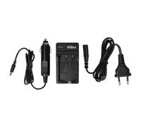 vhbw Chargeur compatible avec Creative Divi Cam 428 caméra caméscope action-cam + câble de voiture + témoin de charge 4,2 V