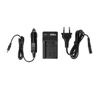 vhbw Chargeur Compatible avec JVC BN-VG114E, BN-VG114U, BN-VG114, BN-VG114AC caméra caméscope Action-cam + câble de Voiture + témoin de Charge 4,2 V