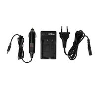 vhbw Chargeur compatible avec Kyocera Yashica Contax TVS DIGITAL, TVS caméra caméscope action-cam + câble de voiture + témoin de charge 8,4 V