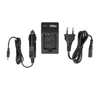 vhbw câble Chargeur Bloc d´Alimentation INCL. Adaptateur Allume-Cigare pour Appareil Photo Leica C, Batterie Leica BP-DC14, BP-DC14E