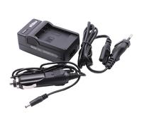 vhbw Chargeur compatible avec Leica D-Lux DMC-TZ36, DMC-LX5, DMC-LX7, 5, 6 caméra caméscope action-cam + câble de voiture + témoin de charge 4,2 V