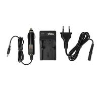 vhbw Chargeur Compatible avec Olympus Camedia C-5000 Zoom, C-470 Zoom caméra caméscope Action-cam + câble de Voiture + témoin de Charge 4,2 V