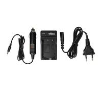 vhbw Chargeur Compatible avec Optelec Compact Mini caméra caméscope Action-cam + câble de Voiture + témoin de Charge 4,2 V