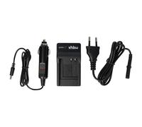 vhbw Chargeur Compatible avec Panasonic DMW-BCD10, CGA-S007E, CGA-S007 caméra caméscope Action-cam + câble de Voiture + témoin de Charge 4,2 V