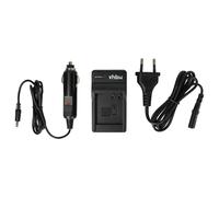 vhbw Chargeur compatible avec Panasonic DMW-BLH7PP, DMW-BLH7, DMW-BLH7E caméra caméscope action-cam + câble de voiture + témoin de charge 8,4 V