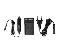 vhbw Chargeur Compatible avec Panasonic Lumix DMC-FS62, DMC-FS6, DMC-FS7 caméra caméscope Action-cam - Station + câble de Voiture, témoin de Charge