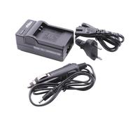 vhbw Chargeur Compatible avec Panasonic Lumix DMC-FX33, DMC-FX35, DMC-FX30 caméra caméscope Action-cam + câble de Voiture + témoin de Charge 4,2 V