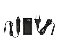 vhbw Chargeur Compatible avec Panasonic Lumix DMC-FZ150, DC-FZ83, DC-FZ100 caméra caméscope Action-cam - Station + câble de Voiture, témoin de Charge
