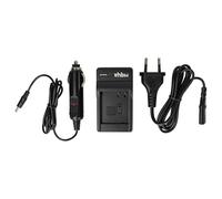 vhbw Chargeur de Batterie Compatible avec Panasonic Lumix DMC-S6K, DMC-TZ101, DMC-TZ80 caméra, DSLR, Action-cam - Chargeur + Adaptateur Allume-Cigare
